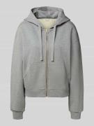 Marc O'Polo Relaxed Fit Sweatjacke aus reiner Baumwolle in Mittelgrau,...