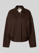 Marc O'Polo Relaxed Fit Blouson aus Woll-Mix in Mittelbraun, Größe 36