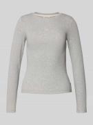 Guess Jeans Longsleeve mit Label-Stitching in Hellgrau Melange, Größe ...