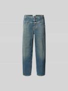 Closed Straight Fit Jeans mit Logo-Patch in Dunkelblau, Größe 26