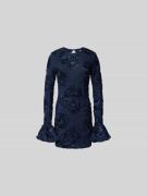 ROTATE Minikleid mit Rundhalsausschnitt in Dunkelblau, Größe 36