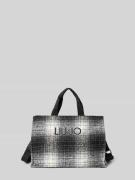 Liu Jo White Tote Bag mit Label-Stitching in Dunkelgrau, Größe 1