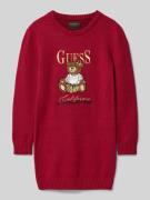 Guess Strickkleid aus Viskose-Mix mit Label-Stitching in Bordeaux, Grö...