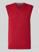 Christian Berg Men Strickshirt aus Woll-Mix mit V-Ausschnitt in Rot Me...