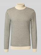 Blend Strickpullover mit Rollkragen in Offwhite, Größe 3XL