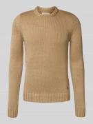Blend Strickpullover mit Label-Patch Modell 'DILLON' in Beige, Größe 3...