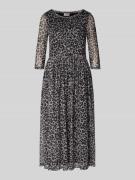 ROBE LÉGÈRE Midikleid mit Allover-Animal-Print in Black, Größe 38