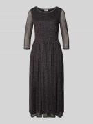 ROBE LÉGÈRE Midikleid mit Rundhalsausschnitt in Marine, Größe 34