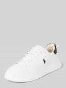 Polo Ralph Lauren Sneaker aus Leder mit Label-Stitching in Weiss, Größ...
