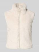 Betty Barclay Weste mit Kunstfellbesatz in Beige, Größe 42