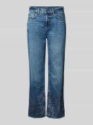Liu Jo White Straight Fit Jeans mit Paillettenbesatz in Blau, Größe 26