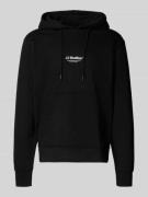 Jack & Jones Hoodie mit Label-Print Modell 'SOHO' in BLACK, Größe XL