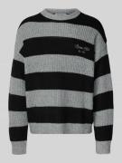 REVIEW Strickpullover mit Label-Stitching in Black, Größe L