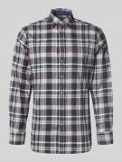 Christian Berg Men Regular Fit Freizeithemd mit Kentkragen in Dunkelgr...