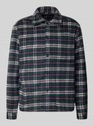 MCNEAL Regular Fit Hemdjacke mit Kentkragen in Dunkelblau, Größe L