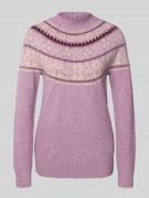 Christian Berg Woman Strickpullover mit Stehkragen in Flieder Melange,...
