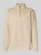 Only & Sons Regular Fit Troyer aus Baumwoll-Mix Modell 'CERES' in Beig...