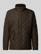 Barbour Regular Fit Steppjacke mit Pattentaschen Modell 'POWELL' in Ol...