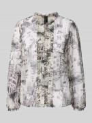 Marc Cain Regular Fit Bluse mit Rüschen in Sand, Größe 34