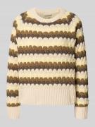 FREE/QUENT Strickpullover mit Rundhalsausschnitt Modell 'NEZZY' in Gru...