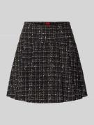 HUGO Mini-Rock aus Bouclé mit Wollanteil Modell 'RABLUMI' in Black, Gr...