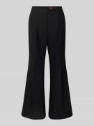 HUGO Wide Leg Stoffhose mit Viskoseanteil Modell 'HAMAIA' in Black, Gr...