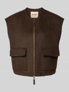 MOS MOSH Weste mit Reißverschluss in Schoko, Größe L