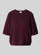 comma Strickpullover mit 3/4-Arm in Bordeaux, Größe M