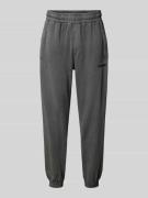 Pegador Tapered Fit Sweatpants mit Label-Stitching in Black, Größe L