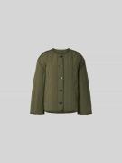 Closed Steppjacke mit Rundhalsausschnitt in Khaki, Größe L