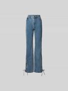 ROTATE Straight Fit Jeans mit Zierschleifen in Jeansblau, Größe 24