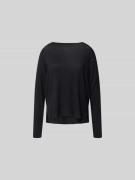 Juvia Oversized Longsleeve mit Rollsaum in Black, Größe L