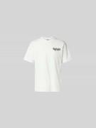 Kenzo Regular Fit T-Shirt mit Logo-Print in Offwhite, Größe L