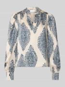 Neo Noir Regular Fit Bluse mit Tunikakragen Modell 'Rosslyn' in Weiss,...