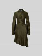 Rabanne Knielanges Kleid mit Knopfleiste in Khaki, Größe M/L