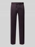 Zuitable Slim Fit Hose mit Schnürung Modell 'SpartaFlex' in Aubergine,...