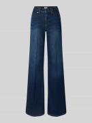 Liu Jo White Wide Leg Jeans im Used-Look mit Eingrifftaschen in Dunkel...