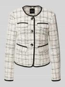 Marc Cain Regular Fit Blazer mit Paspeltaschen in Hellgrau, Größe 34