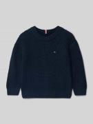 Tommy Hilfiger Kids Regular Fit Strickpullover aus Baumwoll-Mix in Mar...