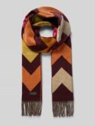 Fraas Schal mit Logo-Patch Modell 'Cashmink' in Bordeaux, Größe 1