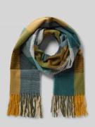 Kurt Beines Schal mit Fransen Modell 'happy' in Petrol, Größe 1