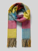 Kurt Beines Schal mit Fransen Modell 'happy' in Pink, Größe 1