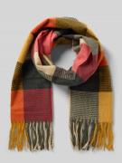 Kurt Beines Schal mit Fransen Modell 'happy' in Rot, Größe 1