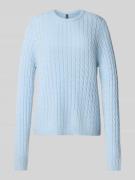 Pieces Regular Fit Strickpullover aus Viskose-Mix Modell 'FIA' in Hell...