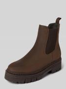 Tamaris Chelsea Boots aus echtem Rindsleder in Dunkelbraun, Größe 36