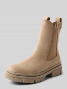 Tamaris Chelsea Boots aus echtem Rindsleder in Beige, Größe 40