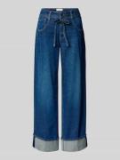 Gang Loose Fit Jeans mit Bindegürtel Modell 'CLAIRE' in Dunkelblau, Gr...