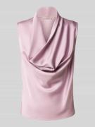 Rinascimento Regular Fit Bluse mit Wasserfallausschnitt in Altrosa, Gr...