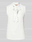 Rinascimento Regular Fit Blusentop mit Zierschleife in Offwhite, Größe...