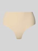 MAGIC Bodyfashion String mit Lochstickerei in Beige, Größe L
